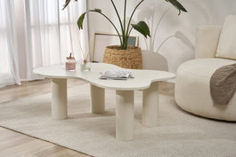 Hanah Home Bloom Juego de Mesas de Café - Crema